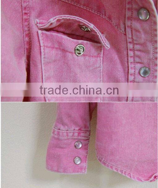 Newest style Autumn/spring season children young girls jean coat