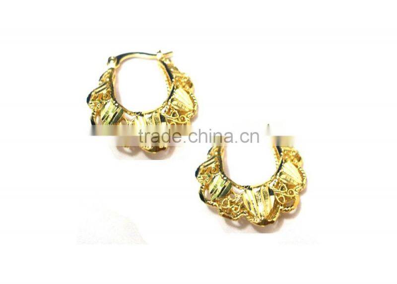 Traditional Micron Gold Plated Hoop Earrings