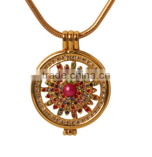 Ebay hot selling gothic jewelry wing geometric gear pendants steampunk necklace