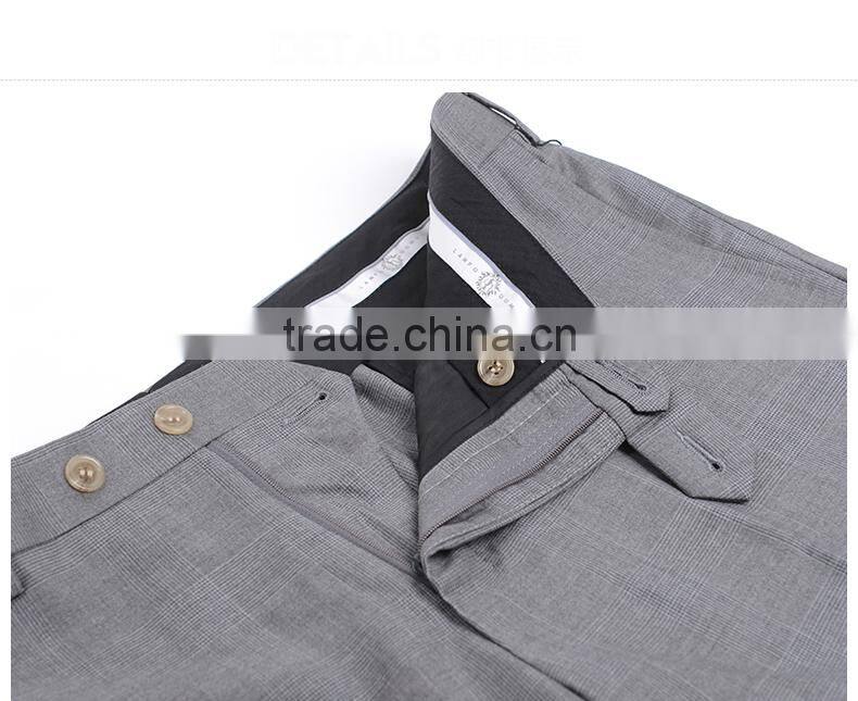 New Design Men Light Grey Checked Formal Pants Designs