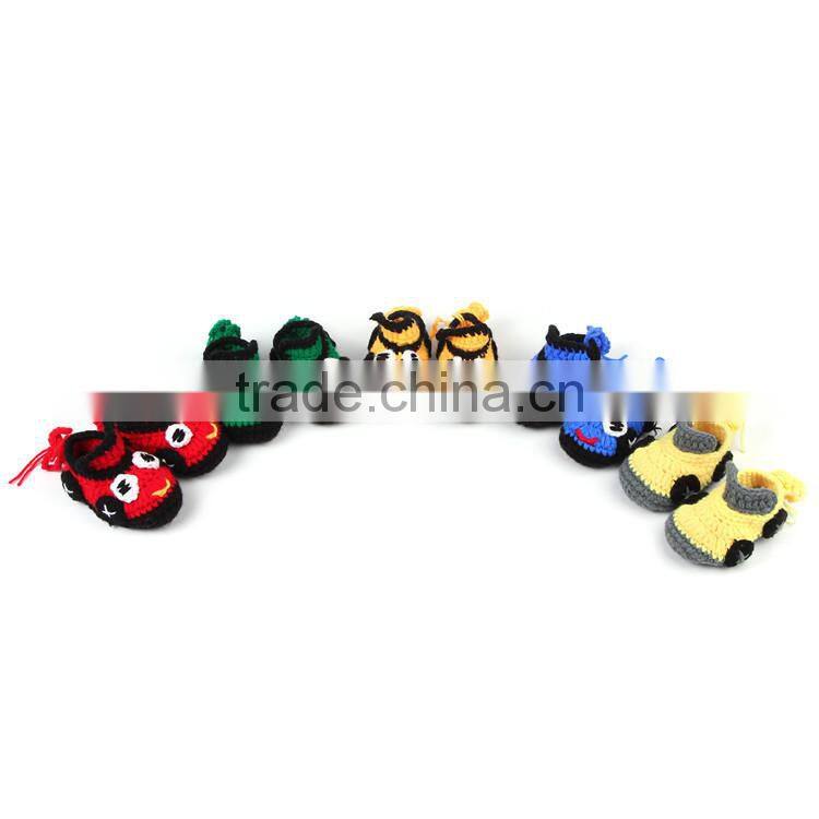 2015 Cartoon Cars Crochet Baby Booties Shoes
