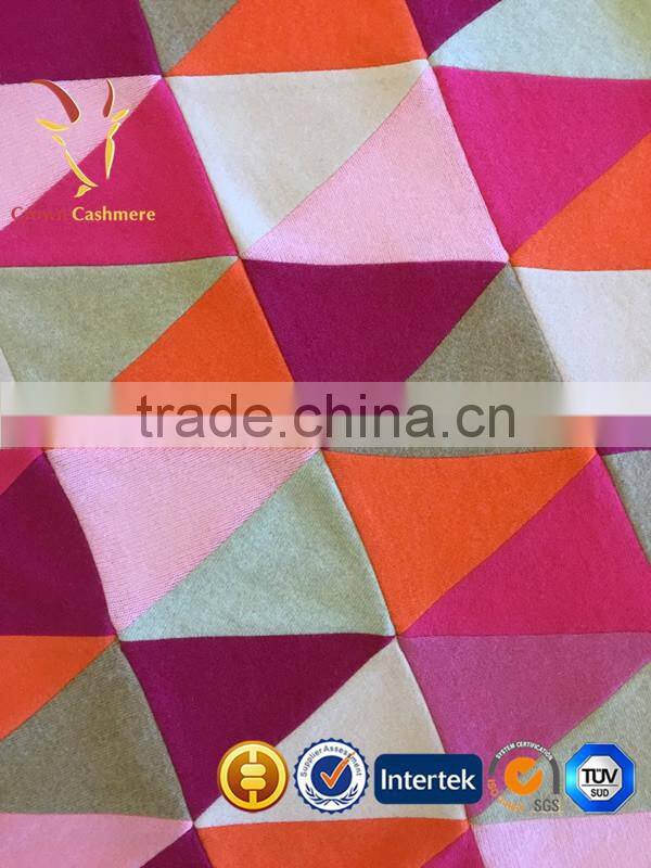 Multi-colors Triangle High Quality Cashmere Throw Blanket