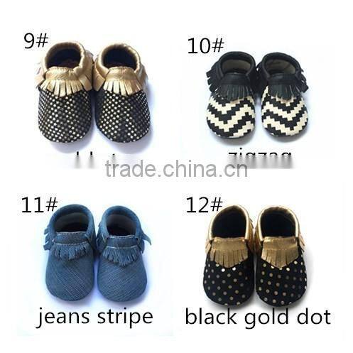 American flag design genuine leather suede outsole breathable baby moccasin shoes