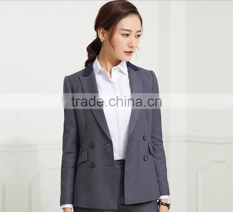 custom women blouse sample elegant women pants suit office uniform designs for women korean style