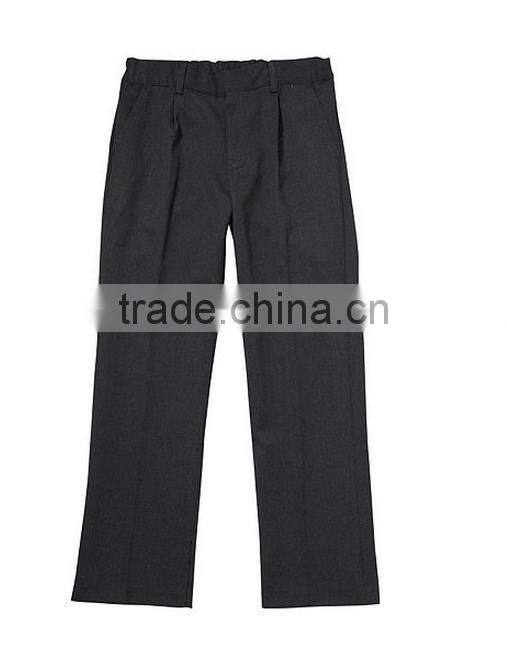2016 popular latest boys flat front black school uniform pants