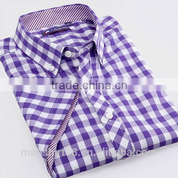 short sleeve button down big plaid summer shirt