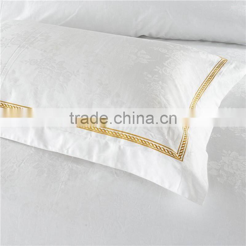 5 star hotel bed linen set/embroider hotel bedding set/luxury bed sheet set