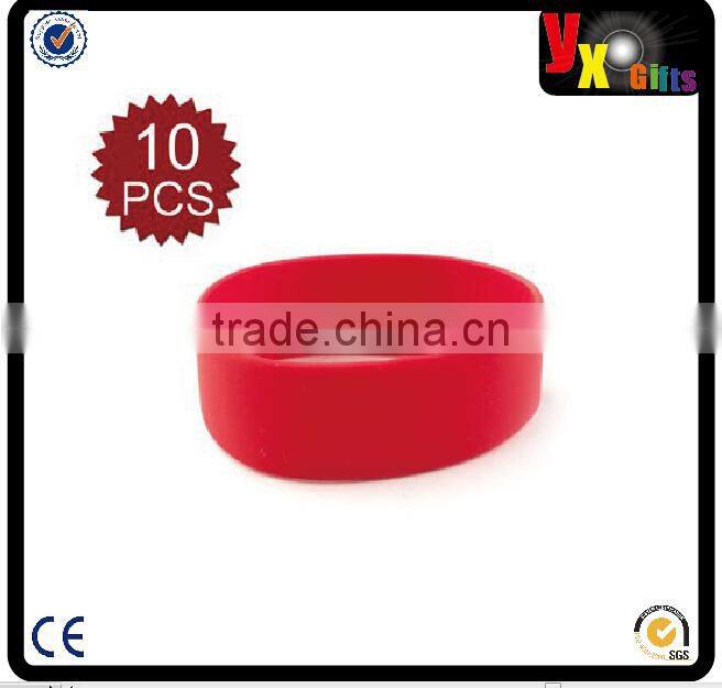 (Price/100 PCS)GOGO Thin Silicone Wristbands, Rubber Bracelets, Party Favors