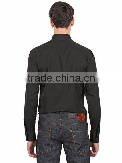 High quality 2016 men business black long sleeve non-ironing shirt