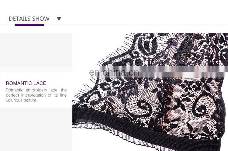 Low Price Best Selling Eyelash Lace Front Closure Transparent Lace Bralette