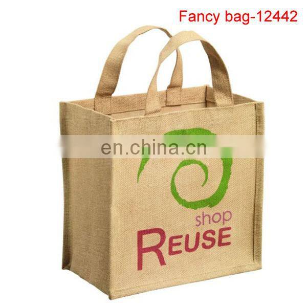 Custom Tote Eco-friendly Jute shopping bag cheap Wholesale