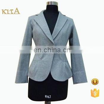 women cheap hotsale long sleeve one button slim casual ponte suit