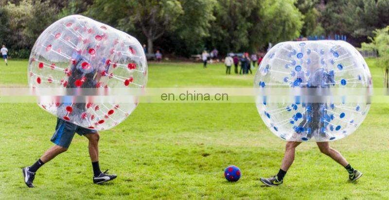 Exciting body game 0.8mm TPU/PVC outdoor soccer bumper balls australia