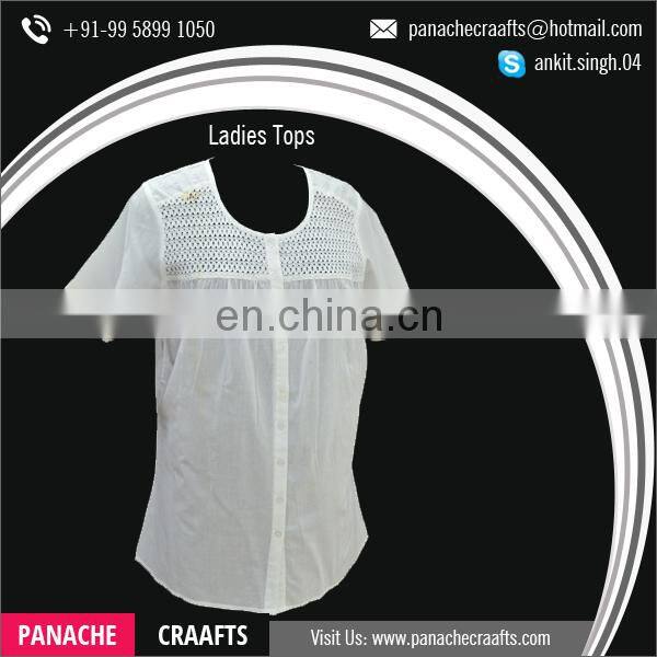 Cotton Material Plus Size Knit Tops and Blouse