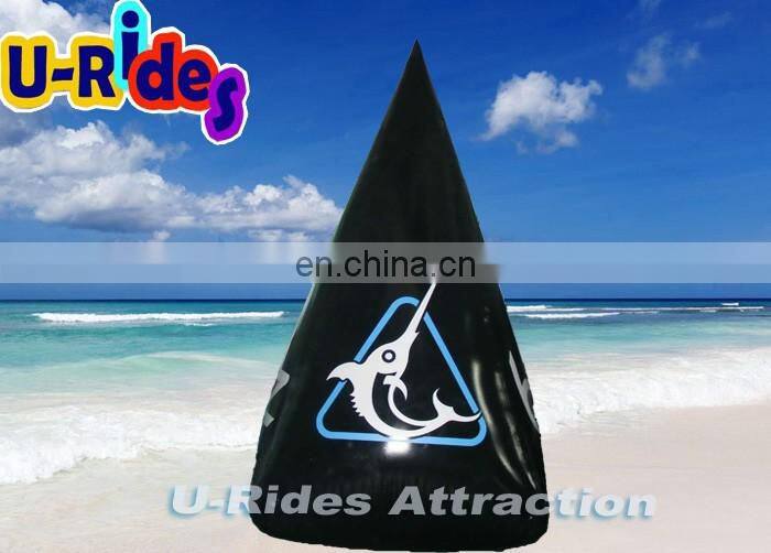 Black Triangle inflatable buoy with logo