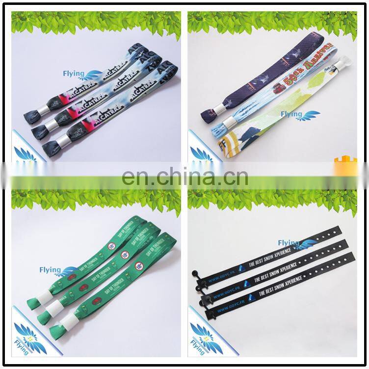 Good Wearing Festival Fabric Wristbands, Soft Smooth Custom Wristbands with Logo in Cheap Selling