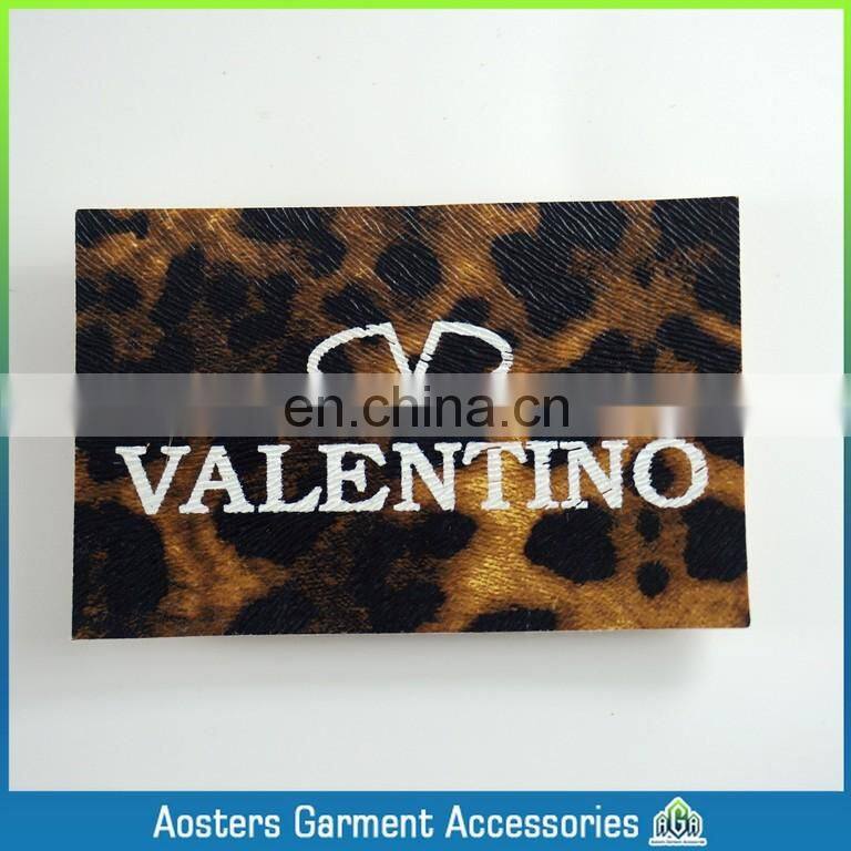 jeans leather patch company custom fashion jeans leather patch labels