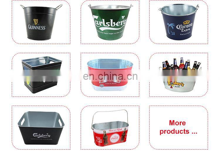 Custom large insulated stainless steel ice bucket with lid