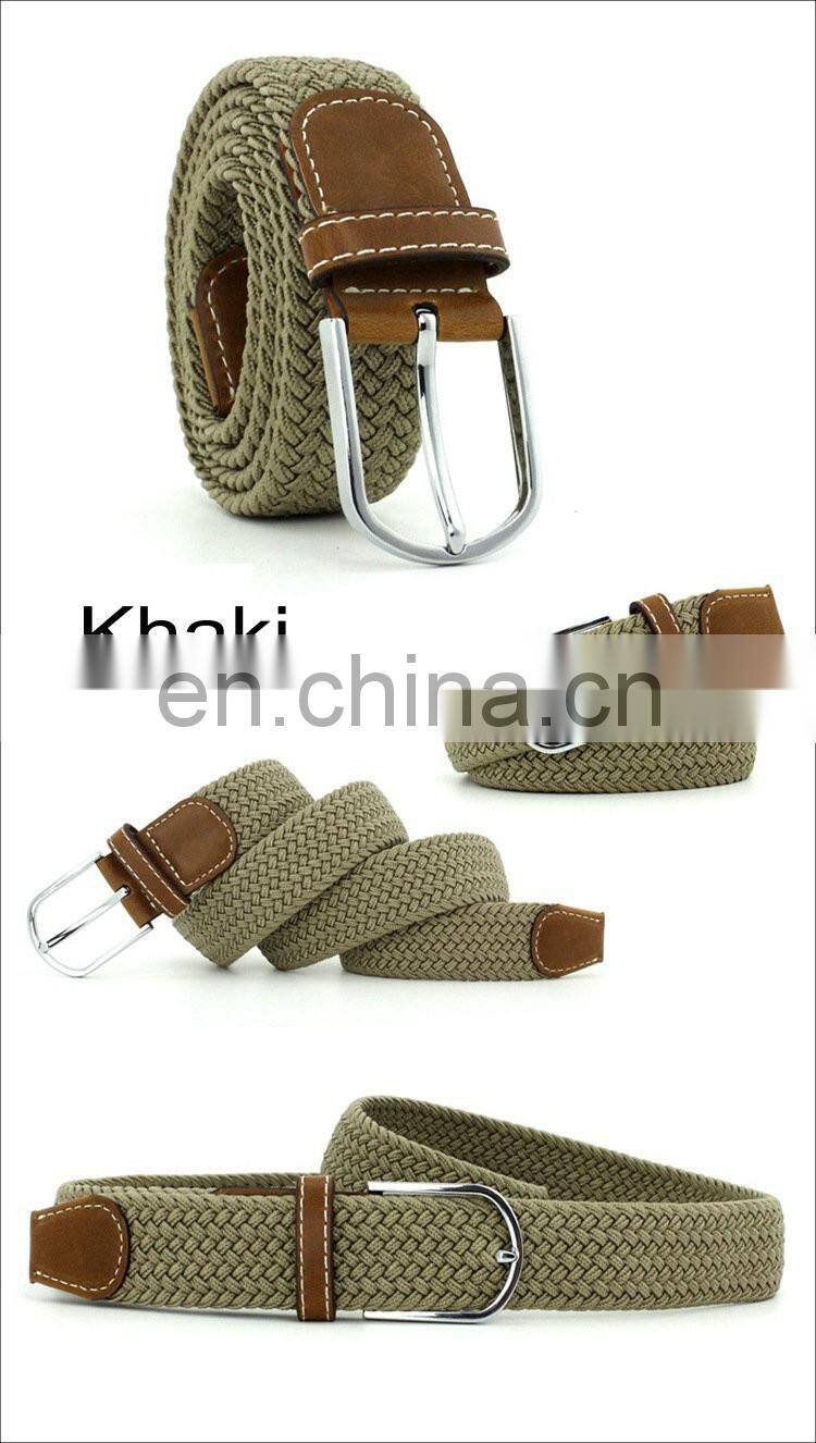 Yiwu in stock creamy white good quality woven waist elastic belt factory
