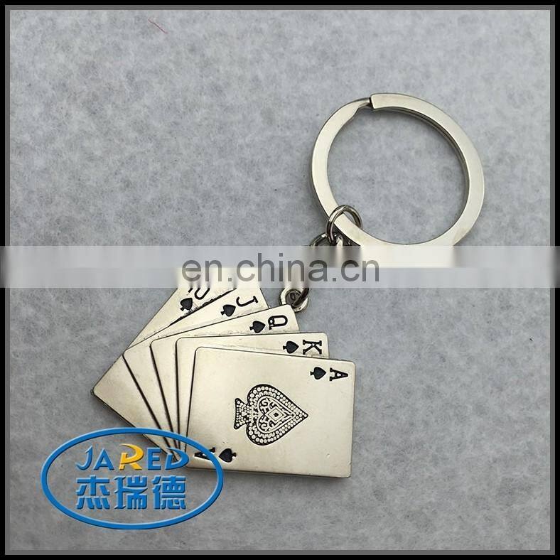 promotional keychain with logo poker keychain metal letter keychain