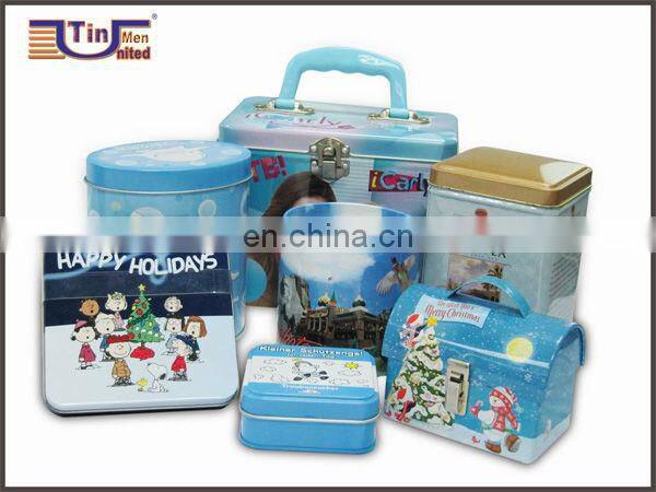 Plain rectangular gift tin box with window