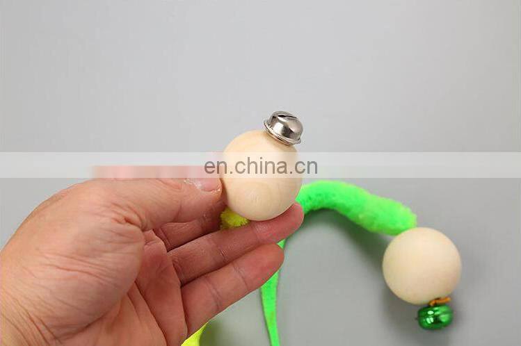 Wholesale Customized New Design Wooden Cat Toys with Bell Interactive Cat Scratching Toys