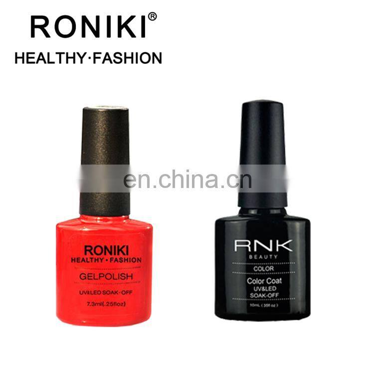 RONIKI High gloss long lasting OEM 7.3ml black bottle Soak Off UV gel nail gel