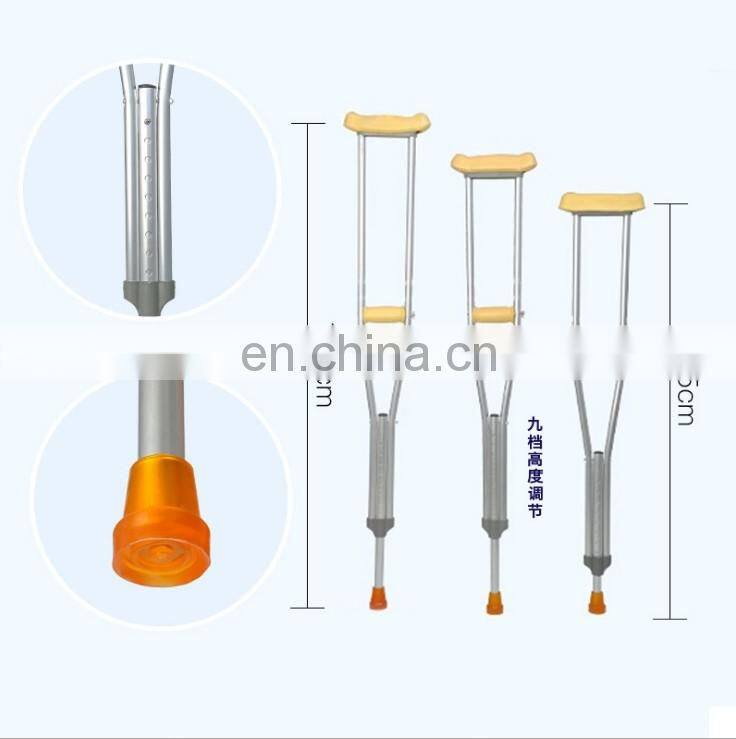 Adjust Underarm Aluminum Alloy Medical Crutches Pushbutton Crutches