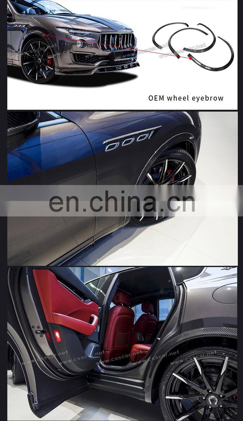 4 Pcs/Set Oem Style Carbon Fiber Fender Flares For Maserati Levante Carbon Parts