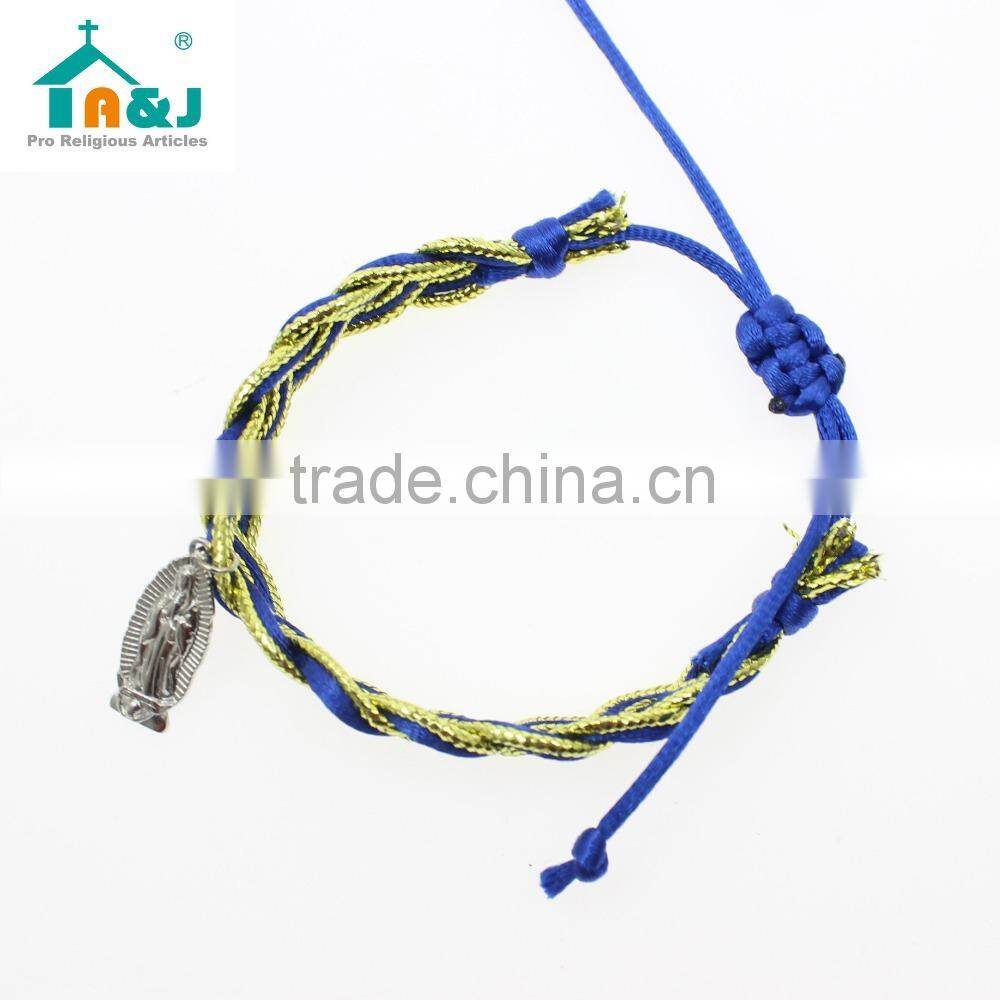 Our lady of guadalupe braided bracelet