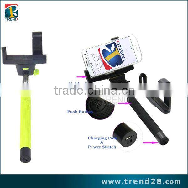 wholesale colorful wireless monopod bluetooth selfie stick