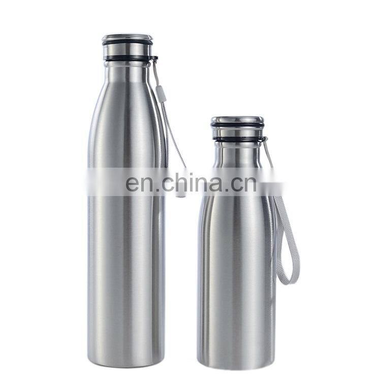 650ml Single Wall Stainless Steel Silver  Water Bottles Bulk