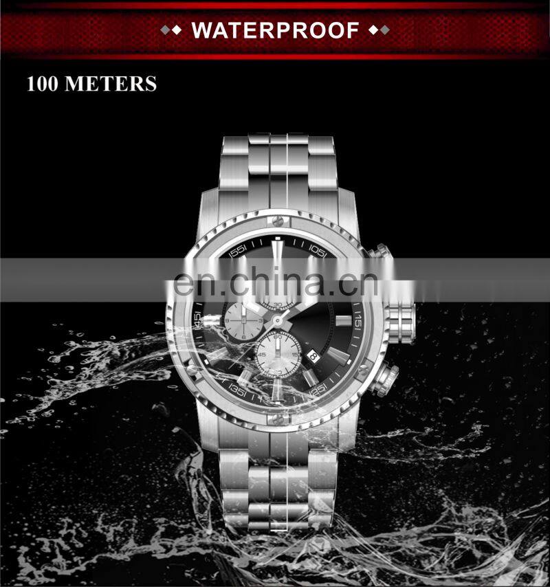 10ATM Water Resistant Coffee Genuine Leather Straps Wrist Watch Popular Designer Japanese Movement Watches For Men