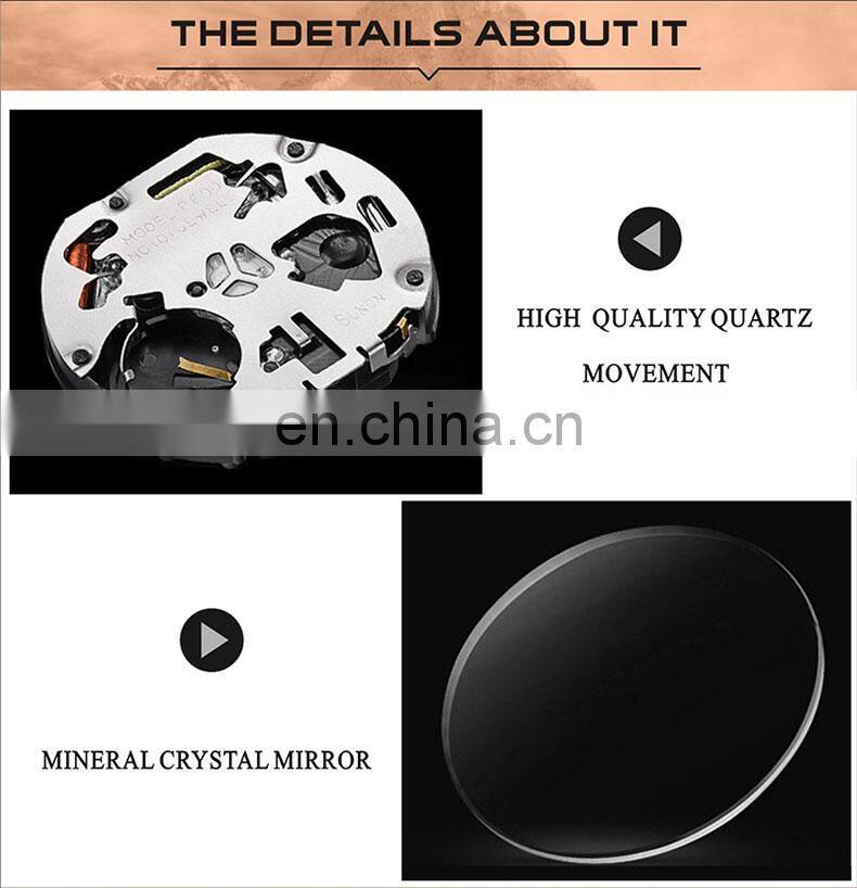 High quality rose gold case blue dial and silicone band dress steel chronograph sports watch men custom logo