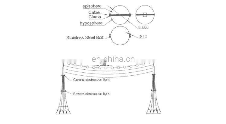 obstruct marking sphere aircraft warning lights power line marker ball