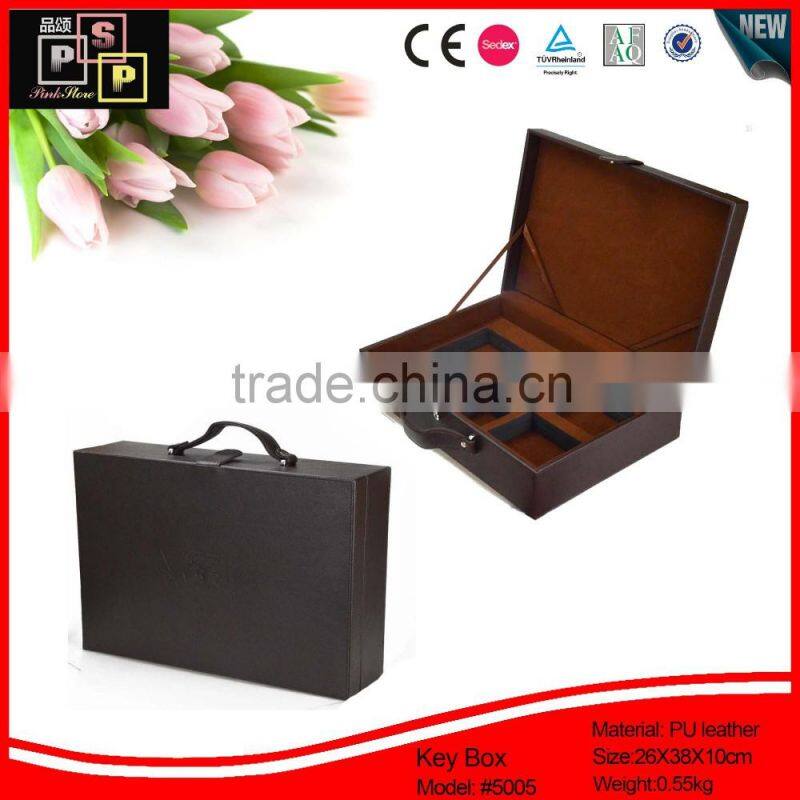 personalized large capacity handmade wooden key storage box