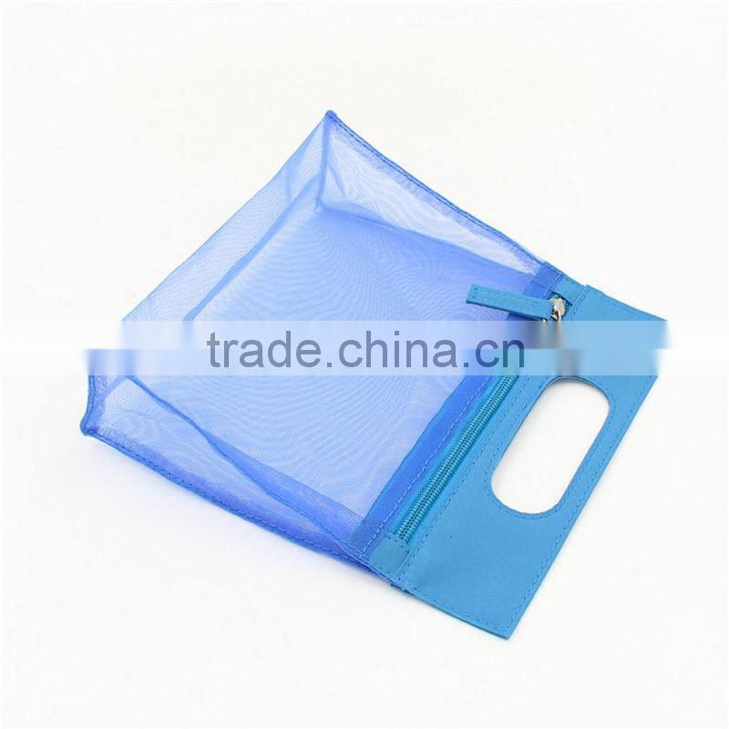Net yarn transparent make-up bag multi-purpose large capacity cosmetic wash pouch vanity cases