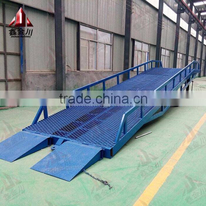 Mobile hydraulic container forklift loading ramps for trucks