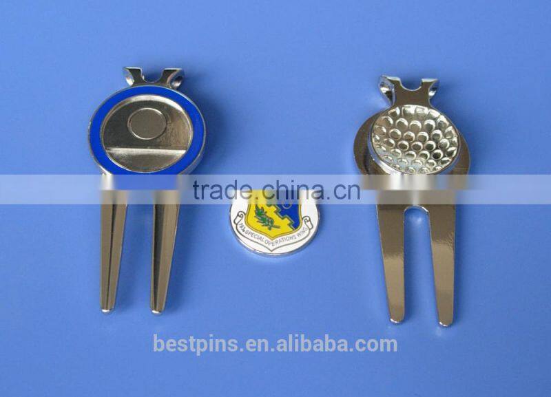 customized golf club logo divot tool/hat clip/magnetic ball marker business gift golf accessories set