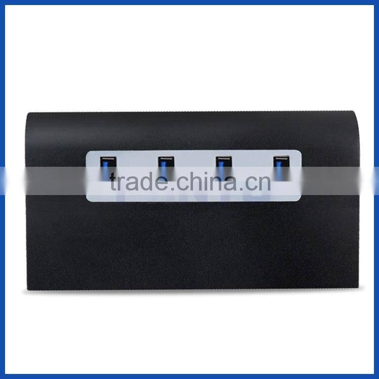 2016 Portable USB 3.0 4 Port generic Hub Aluminium Case with 2A Power Supply