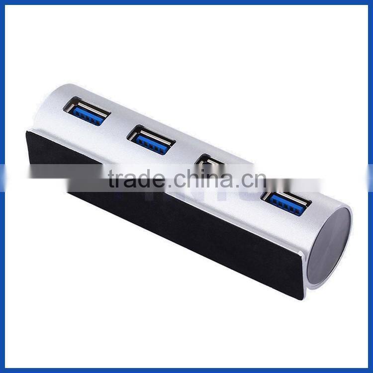 Aluminium housing 5Gbps 4port USB 3.0 hub with LED light for Macbook