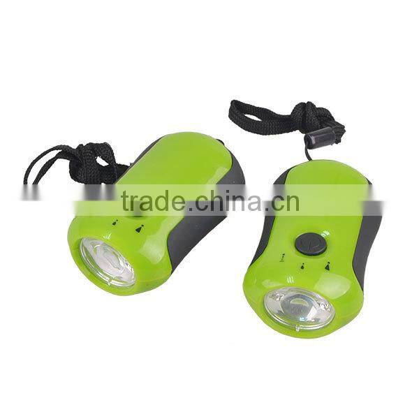 Wholesales Coloful Hand Crank Generator Flashlight