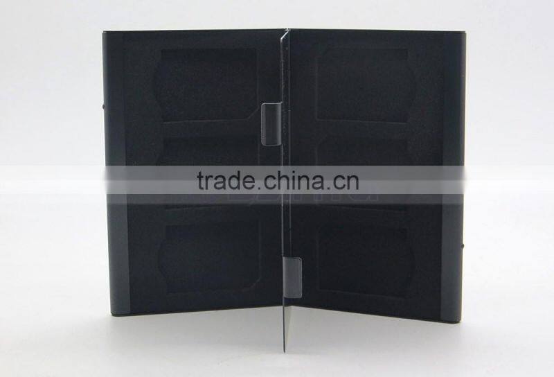 Silver Aluminum Box Portable 6 in 1 Memory Card Case SD/SDHC/MMC 6x SD Card Cases