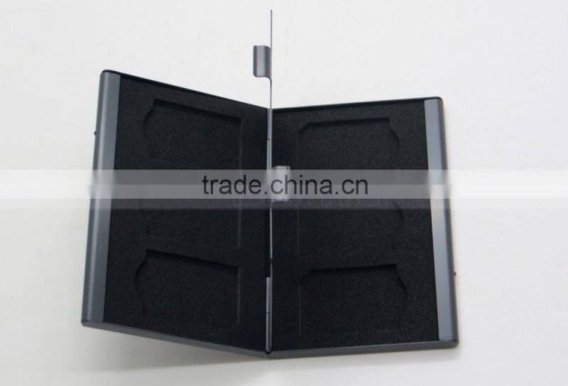 Silver Aluminum Box Portable 6 in 1 Memory Card Case SD/SDHC/MMC 6x SD Card Cases