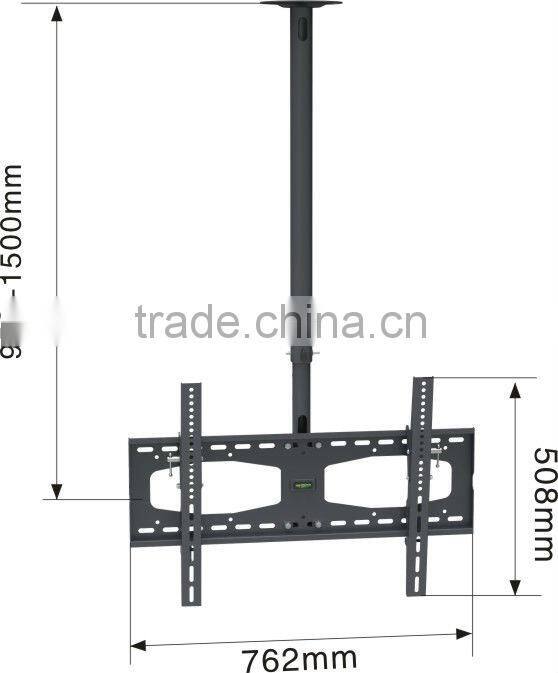 Height adjustable ceiling LCD TV bracket mounts
