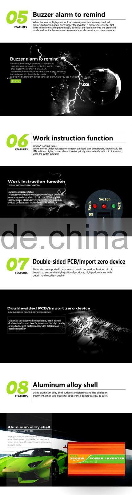 3500w off-grid high frequency 24vdc &100/110/220/230/240v ac solar electric hybrid pure sine wave inverter