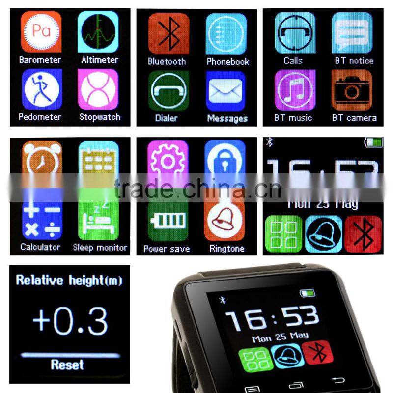 Hot selling touch screen smart watch phone U8 android smart watch factory with good quality