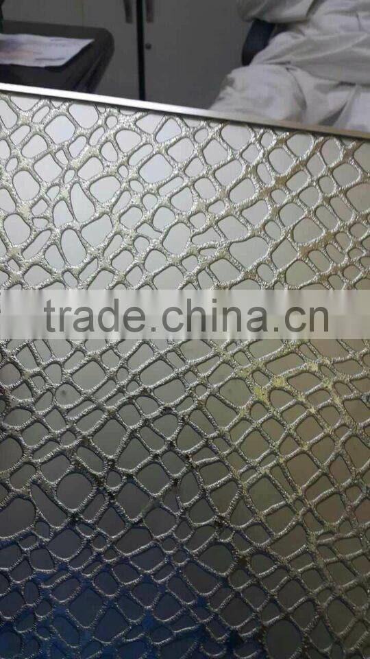 4mm ice titanium glass / acid etched glass/ frosted glass