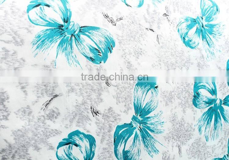 2016 beautiful bowknot designs digital printed fabric 100 cotton