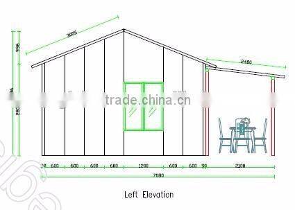 Durable Low-price Light Weight Prefab Steel Structure and Foamed Cement Board Building Sytem with More Than 70 Years